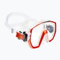 TUSA Freedom Elite oranžinės ir skaidrios spalvos nardymo kaukė M-1003