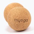 Masažo kamuolys Myga Duoball brown 2