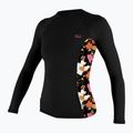 Moteriški plaukimo marškinėliai ilgomis rankovėmis O'Neill Side Print Rash Guard black/bluemchen