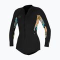 Moteriškas plaukimo hidrokostiumas O'Neill Bahia 2/1 Front Zip Short Spring black/mikah floral/black