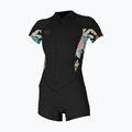 Moteriškas plaukimo hidrokostiumas O'Neill Bahia 2/1 mm Front Zip Spring black/ mikah floral/ black 7