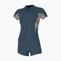 Moteriškas plaukimo hidrokostiumas O'Neill Bahia 2/1 mm Front Zip Spring copen blue/ painted tropics/ copen blue