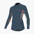 Vaikiškas plaukimo hidrokostiumas O'Neill Girls Bahia 2/1 Back Zip LS Spring copen blue/painted tropics/copen blue