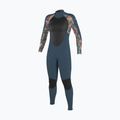 Vaikiškas plaukimo hidrokostiumas O'Neill Girls Epic 4/3 Back Zip Full copen blue/painted tropics/copen blue
