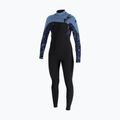 Moteriškas plaukimo kostiumas O'Neill Epic 5/4 mm Chest Zip Full black/stormy palm/faded denim