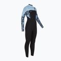 Moteriškas plaukimo kostiumas O'Neill Epic 5/4 mm Chest Zip Full black/stormy palm/faded denim