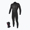 Vyriškas plaukimo hidrokostiumas O'Neill Mutant Legend 5/4 mm Chest Zip with Hood Full black/tempered steel