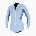 Moteriškas plaukimo kostiumas O'Neill Bahia 2/1 mm Front Zip Short Spring chambray blue/surf abstract