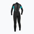 Moteriškas plaukimo kostiumas O'Neill Reactor-2 3/2 mm Back Zip Full black/light aqua 2