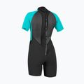 Moteriškas plaukimo kostiumas O'Neill Reactor-2 2mm Back Zip SS Spring IS7 black/light aqua 2