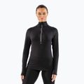 Moteriški termoaktyvūs marškinėliai su užtrauktuku Surfanic Cozy Zip Neck juodi