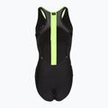 Moteriškas vientisas plaukimo kostiumas Speedo Reflect Wave black/green 2