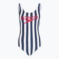 Moteriškas vientisas plaukimo kostiumas Speedo Ice Cream U-Back blue/white