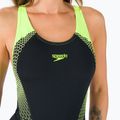 Speedo Fit Laneback moteriškas vientisas maudymosi kostiumėlis juodai geltonas 68-11389F344 4