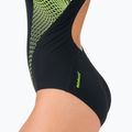 Speedo Fit Laneback moteriškas vientisas maudymosi kostiumėlis juodai geltonas 68-11389F344 5