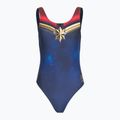 Moteriškas vientisas plaukimo kostiumas Speedo Digital Placement U-Back blue/red