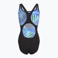 Moteriškas vientisas plaukimo kostiumas Speedo Printed Medalist black/blue 2