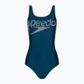 Moteriškas vientisas maudymosi kostiumėlis Speedo Logo Deep U-Back blue 68-12369G711