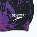 Speedo ilgaplaukė juoda ir violetinė plaukimo kepuraitė su spauda 68-11306 6