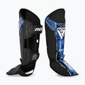 Pėdų ir blauzdų apsaugos RDX Instep New Aura F17 Shin black/blue 2