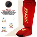 RDX Hosiery Shin Instep Putų blauzdikaulio ir pėdos apsaugos raudona/balta 2