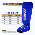 RDX Hosiery Shin Instep Foam mėlynos/baltos spalvos blauzdikaulio ir pėdos apsaugos 5