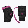 RDX K5 Hosiery Knee Foam kelių apsaugos juoda/rožinė 3