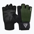 Treniruočių pirštinės RDX W1H Gym Workout army green 2