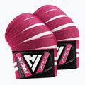 Kelių juostos RDX Weightlifting Gym Knee Wrap pink 2