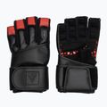 Treniruočių pirštinės RDX L4 Finger Weightlifting Leather red/black