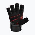 Treniruočių pirštinės RDX L4 Finger Weightlifting Leather red/black 4