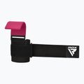 Svorių kilnojimo dirželiai su kabliukais RDX W5 Weight Lifting Hook Strap pink 4