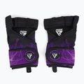 RDX Weight Lifting X1 treniruočių pirštinės su ilgu dirželiu juodos ir violetinės spalvos WGN-X1PR 2