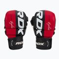 RDX T6 graplingo pirštinės juodai raudonos GGR-T6R