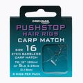 Pushstop H'rig Carp Method pavadėlis su stabdžiu, kabliukas be spyglių + lynas 8 vnt. skaidrus HNQCMA016