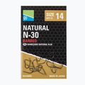 Preston Innovations Natural N-30 žvejybiniai kabliukai 15 vnt. juodos spalvos P0150067
