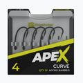 RidgeMonkey Ape-X Curve spygliuoti kabliukai pilkos spalvos RMT285 2