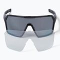 Akiniai nuo saulės Endura Singletrack black/platinum revo smoke/clear silver flash mirror 6