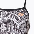 Moteriškas vientisas plaukimo kostiumas ZONE3 Kona Speed Strap Back tribal print/black/ white/orange 3