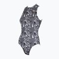 Moteriškas vientisas plaukimo kostiumas ZONE3 OWS Renew High Neck black/white 6