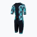 Vyriškas triatlono kombinezonas ZONE3 Activate+ Short Sleeve Trisuit tribal rush/black/khaki 2