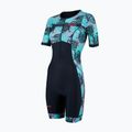 Moteriškas triatlono kombinezonas ZONE3 Activate+ Short Sleeve Trisuit tribal rush/black/khaki