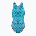 Moteriškas vientisas maudymosi kostiumėlis ZONE3 Classic teal tie-dye