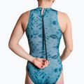 Moteriškas vientisas maudymosi kostiumėlis ZONE3 High Neck Costume teal tie dye 9