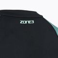Moteriškas vientisas maudymosi kostiumėlis ZONE3 Long Sleeve teal tie dye 4