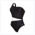 Moteriškas vientisas maudymosi kostiumėlis Zoggs Lattice One Shoulder blue / white 5