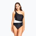 Moteriškas vientisas maudymosi kostiumėlis Zoggs Lattice One Shoulder blue / white 7