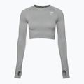 Moteriška treniruočių viršutinė dalis ilgomis rankovėmis "Gymshark Vital Seamless Crop Top" šviesiai pilka 5