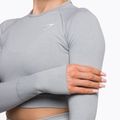 Moteriška treniruočių viršutinė dalis ilgomis rankovėmis "Gymshark Vital Seamless Crop Top" šviesiai pilka 4