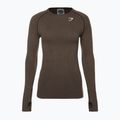 Moteriška treniruočių viršutinė dalis ilgomis rankovėmis "Gymshark Vital Seamless Top" ruda/balta 6
